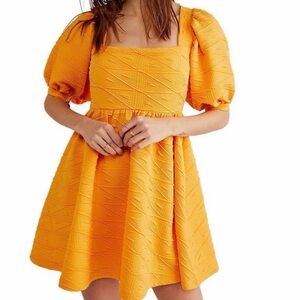 Free People Orange Mini Dress